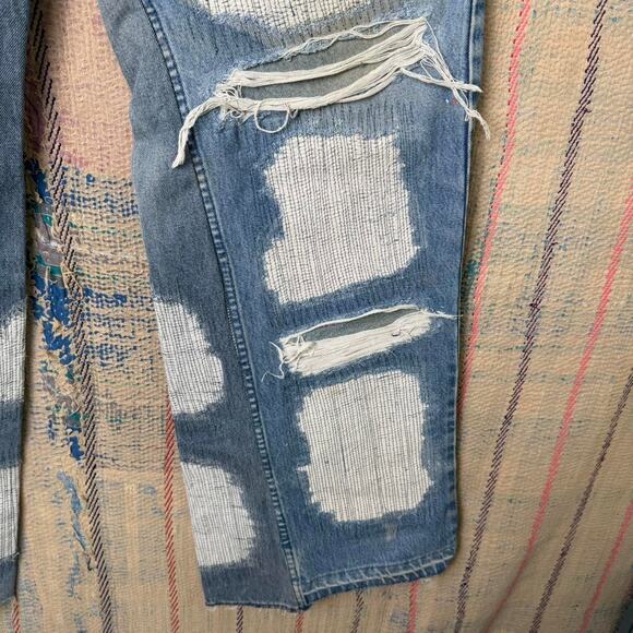 Custom wide leg baggy flared jeans size 36 x 36 - Picture 5 of 7